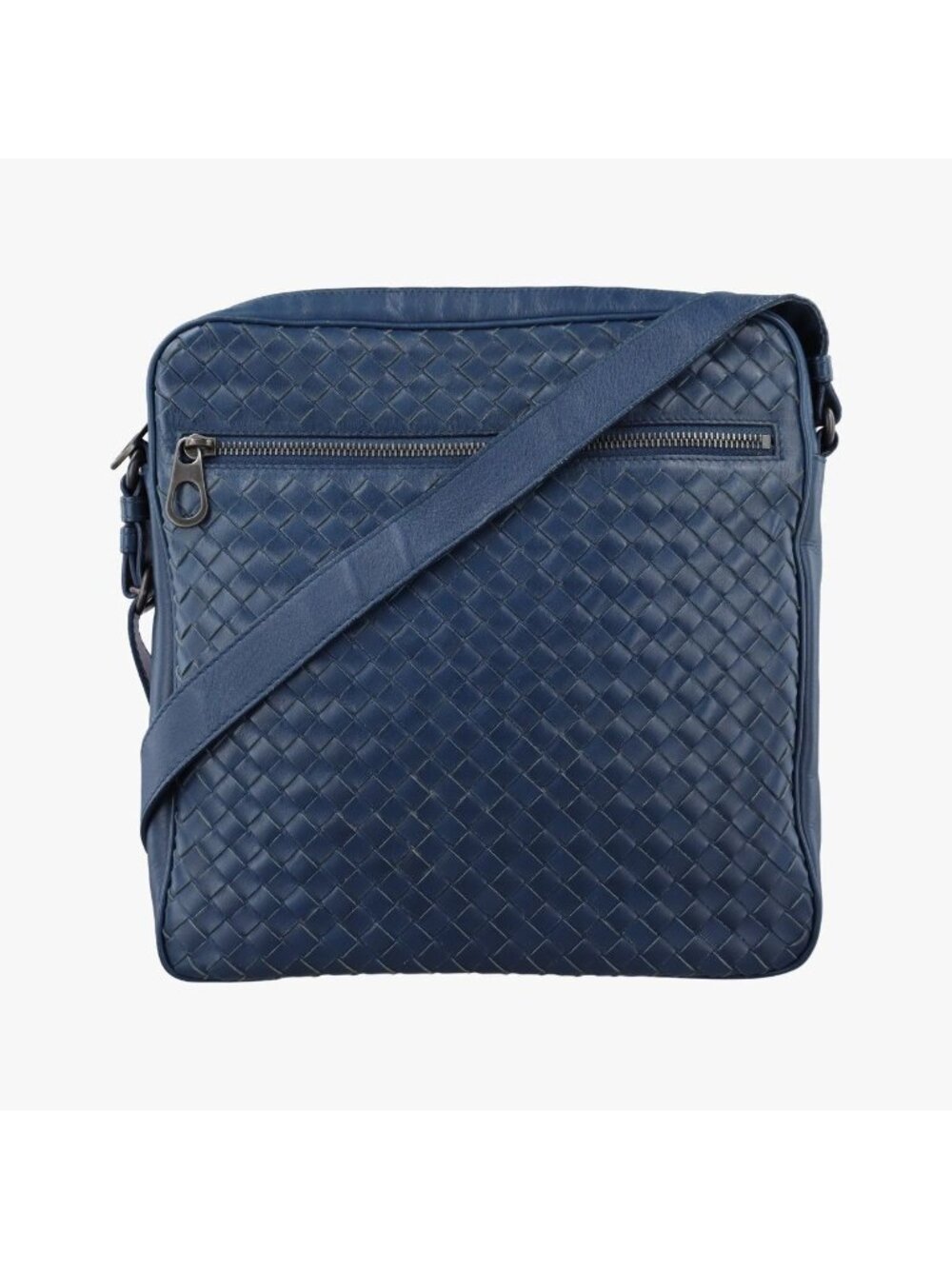 Bottega Veneta Intrecciato Navy Lambskin
